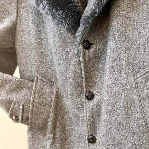1960's Vintage Blokecore Wool Faux Fur lIned Regency Large 42 Classic Heritage - Picture 5 of 9